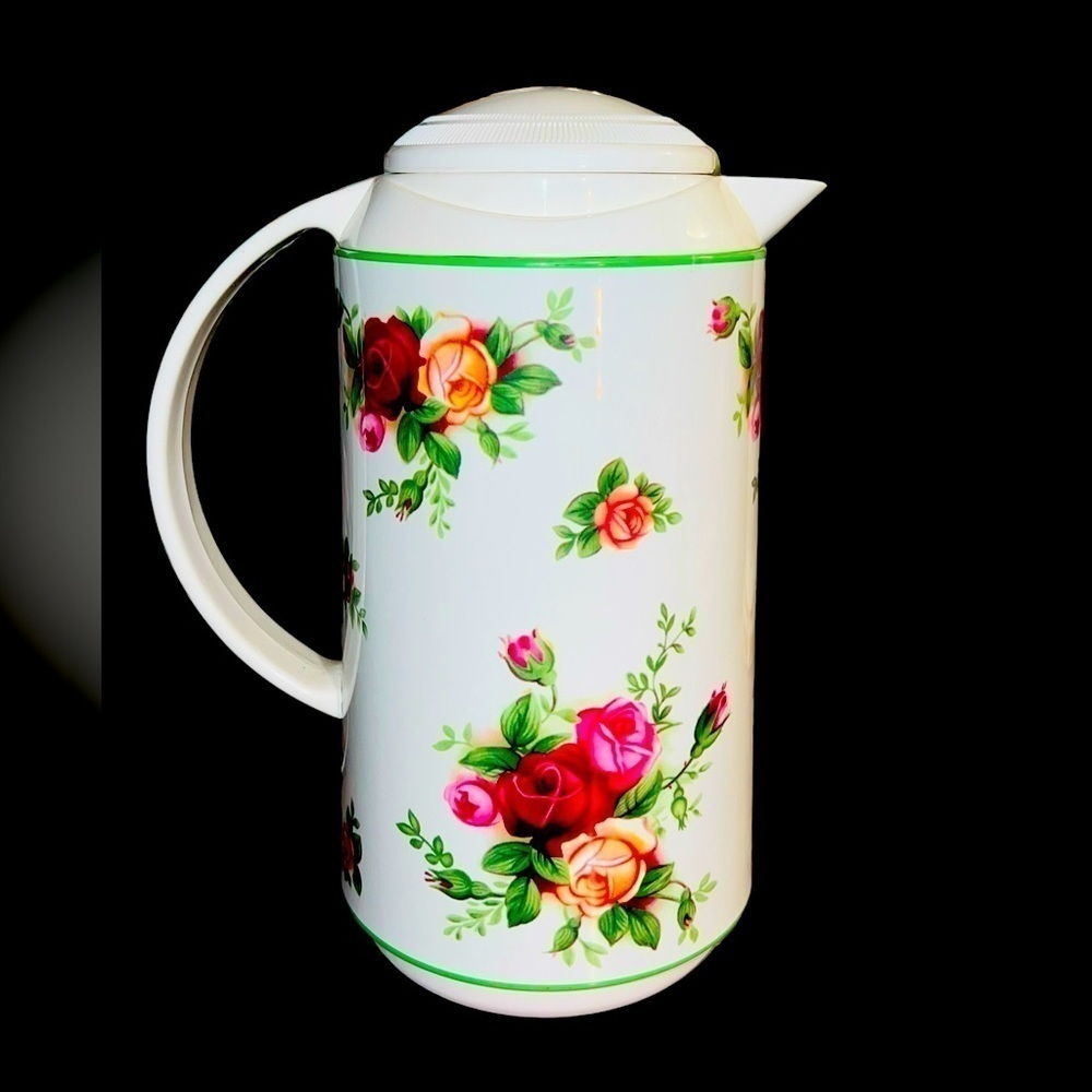 ROYAL ALBERT DOULTON OLD COUNTRY ROSES HOT COLD CARAFE THERMOS EUC
